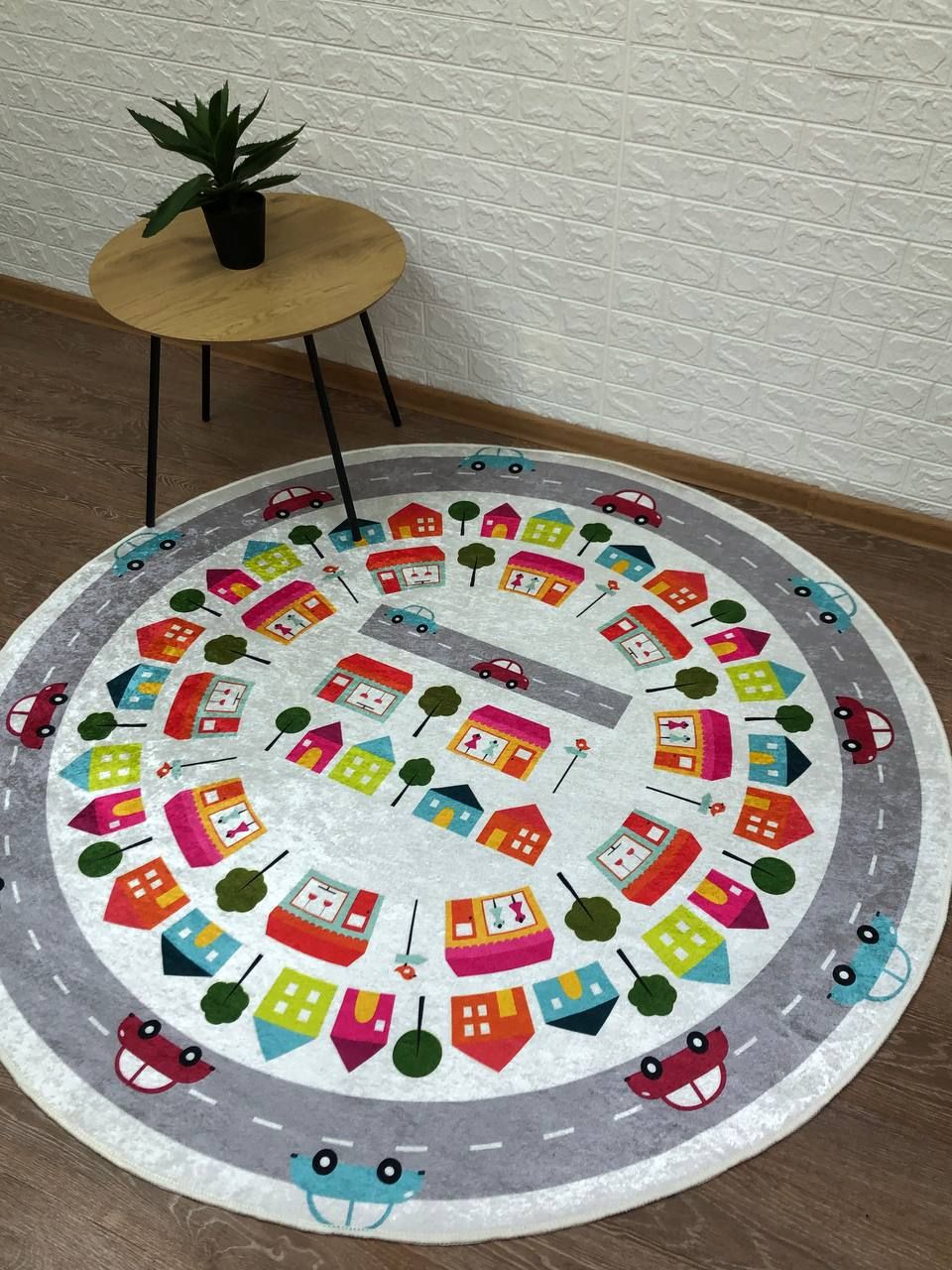 Круглий килим "Дорожні пригоди" (діаметр 200 см)
