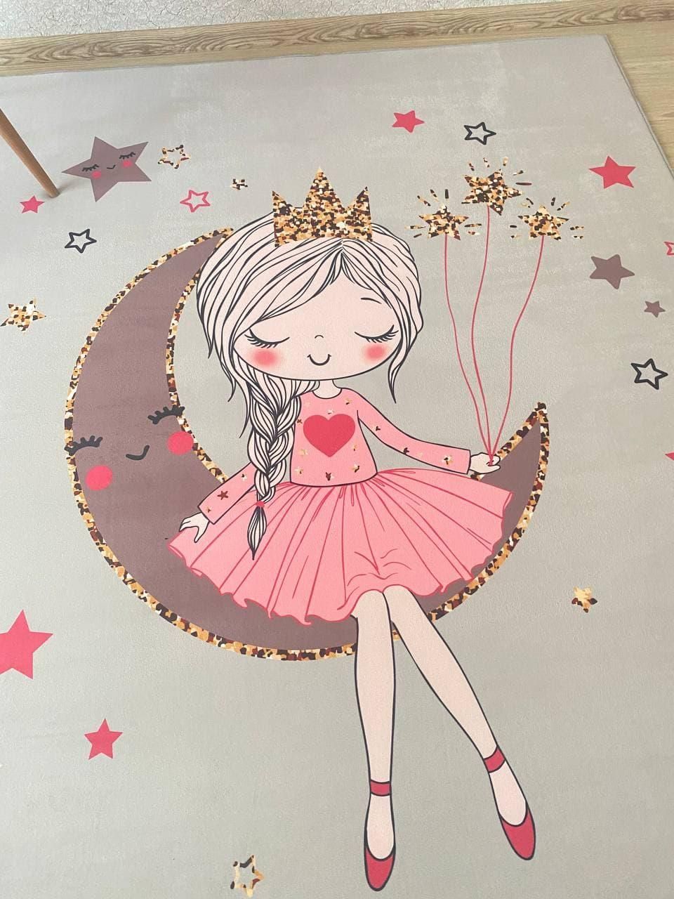 Плюшевый утепленный детский ковер "Маленькая принцесса"