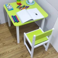 Дитячий стіл-мольберт лайм і 1 стілець