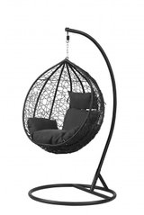Подвесное кресло-качалка кокон Bonro 329 S (черно-серое)