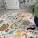 Плюшевий утеплений дитячий килим "Тварини та літери"