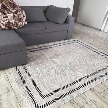 Килим турецький безворсовий Контраст підкладка з еко-шкіри, 200х340 см