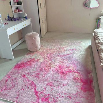 Ковер турецкий безворсовый Пинк сплеш, 100х150 см