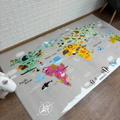 Утеплений килим "Карта світу" 175х200 см
