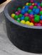 Сухий басейн з кульками в комплекті 200 шт сірого кольору 100 х 40 см велюр