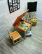 Детский стол-мольберт оранжевый и 1 стул