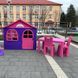 Детский пластиковый столик и два стула, розовый