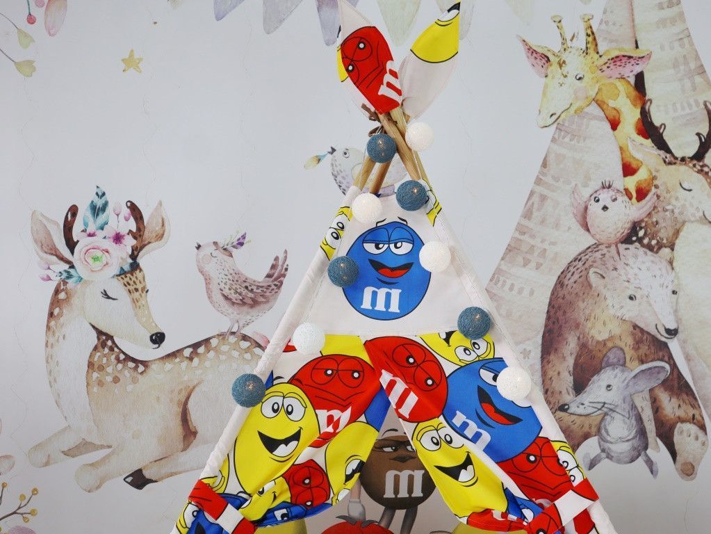 Вигвам палатка M&M's БОН БОН + 3 подушки Полный комплект