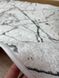 Турецкий безворсовой коврик "Мрамор белый" 80*200 см