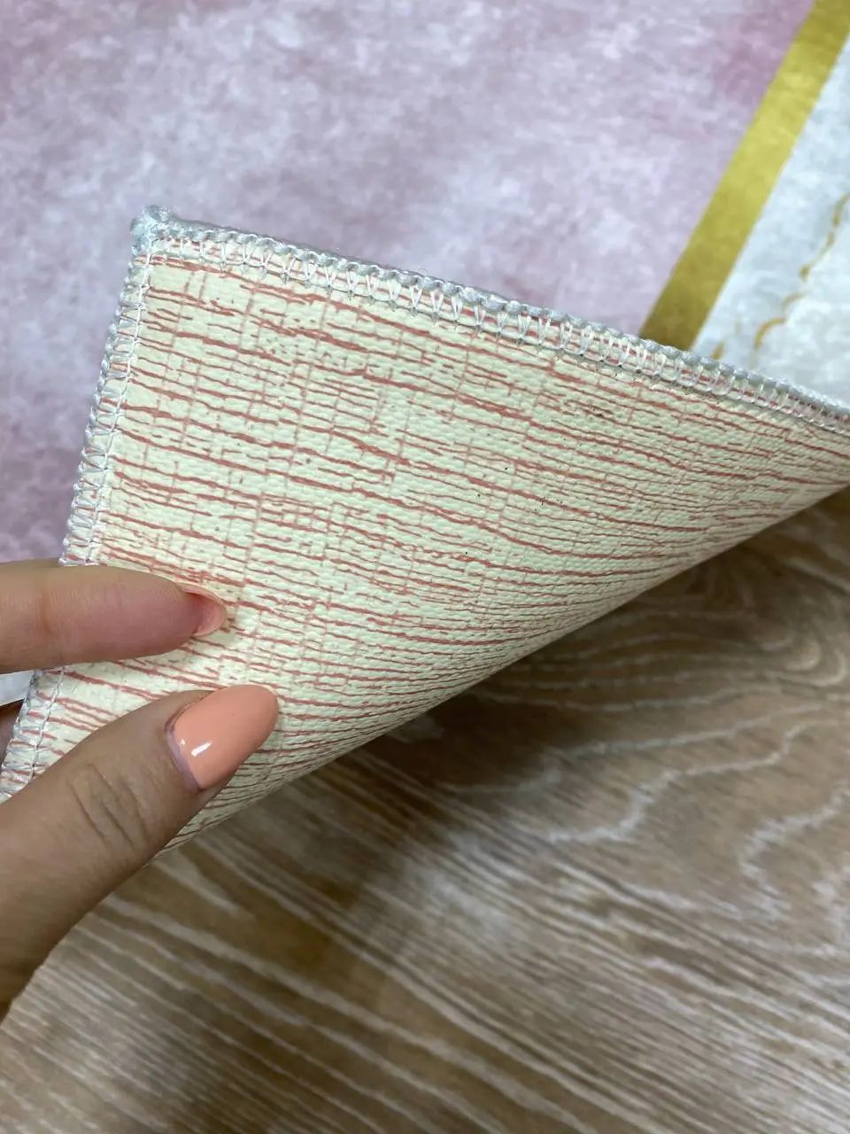 Турецький безворсовий килимок "Сапфір" підкладка з еко-шкіри