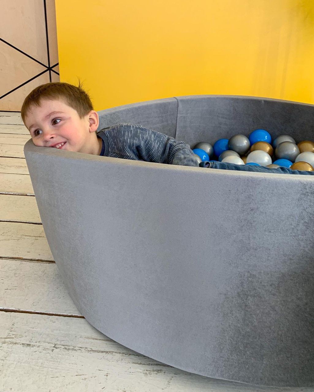 Дитячий сухий басейн з кульками(200 шт) Сірий