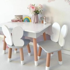 Детский прямоугольный стол с пеналом и 2 стула