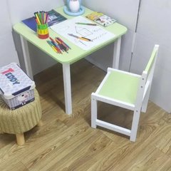 Детский стол-мольберт зеленая вода и 1 стул