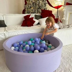 Сухой бассейн с шариками в комплекте (200 шт) фиолетового цвета 100 х 40 см трикотаж
