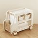 Стеллаж-машинка Lorry с контейнерами, коричнево-белый