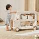 Стеллаж-машинка Lorry с контейнерами, коричнево-белый