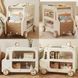 Стеллаж-машинка Lorry с контейнерами, коричнево-белый