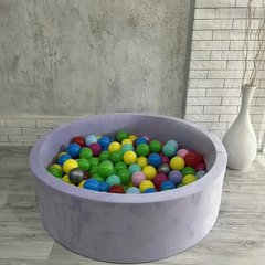 Сухой бассейн с шариками в комплекте (200 шт) лилового цвета 100 х 40 см велюр