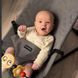 Детский шезлонг-качалка с игрушечной дугой, серый