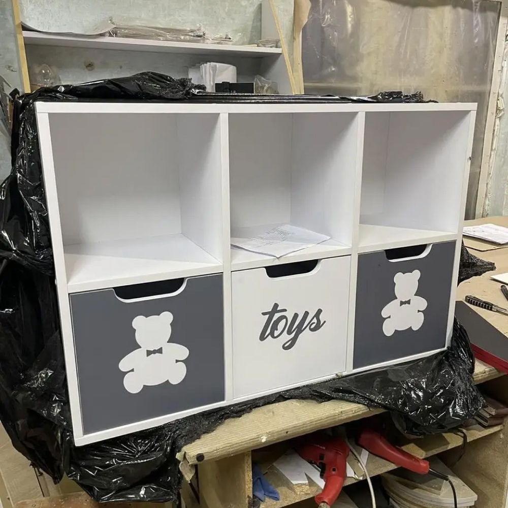 Стелаж дитячий Toys Mini для іграшок та книг, 6 клітинок