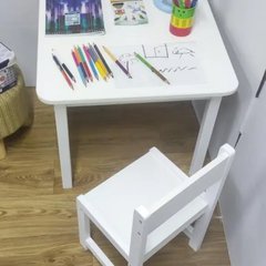 Дитячий стіл-мольберт білий і 1 стілець