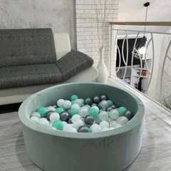 Сухой бассейн с шариками в комплекте (200 шт) фисташкового цвета 100 х 40 см велюр