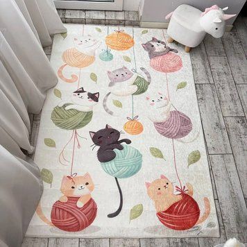 Килим в дитячу Грайливі котики, 120х180 см