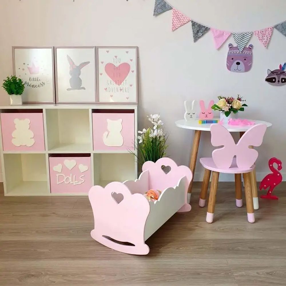 Стелаж дитячий Toys cars / Toys dolls для іграшок та книг, 6 клітинок