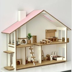 "Скандинавский" кукольный домик MagicHouse(розовый)
