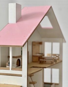 "Скандинавский" кукольный домик MagicHouse(розовый)